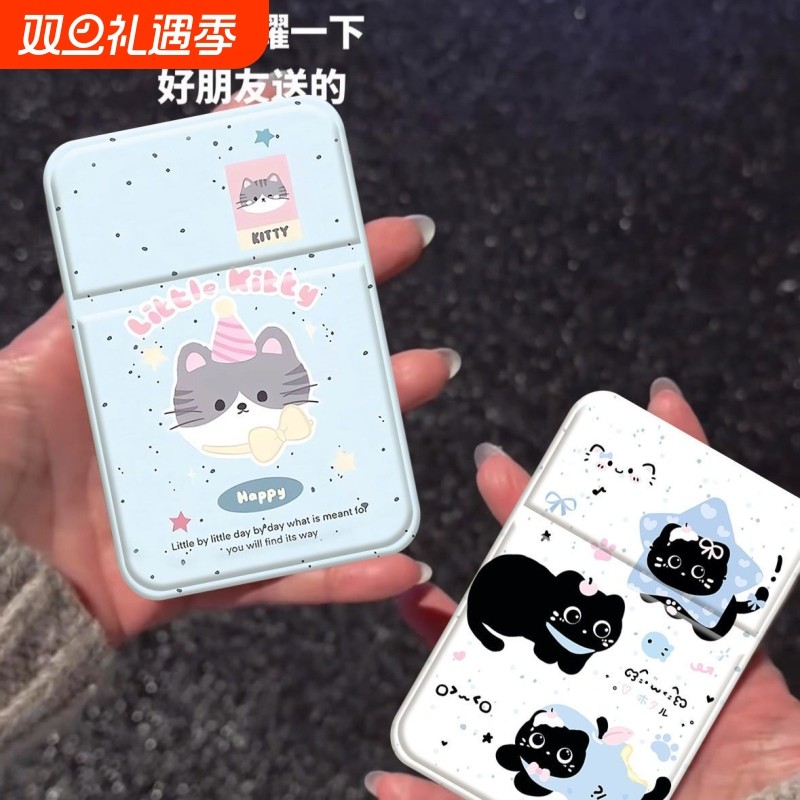 可爱猫咪便携折叠镜梳妆高颜值补妆小镜子学生宿舍桌面化妆镜随身