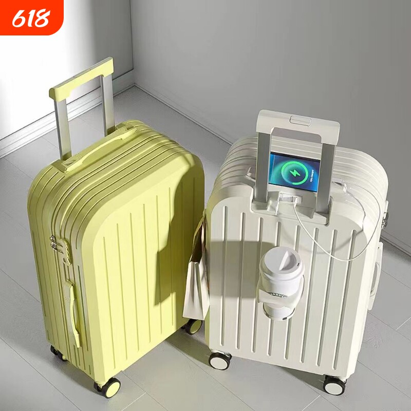 行李箱杯架拉杆旅行箱26寸学生密码登机箱20寸小型结实耐用箱子2