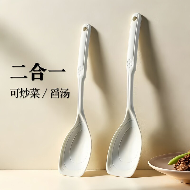 硅胶锅铲不粘锅专用小铲长柄炒菜铲子食品级耐高温辅食铲炒勺汤勺