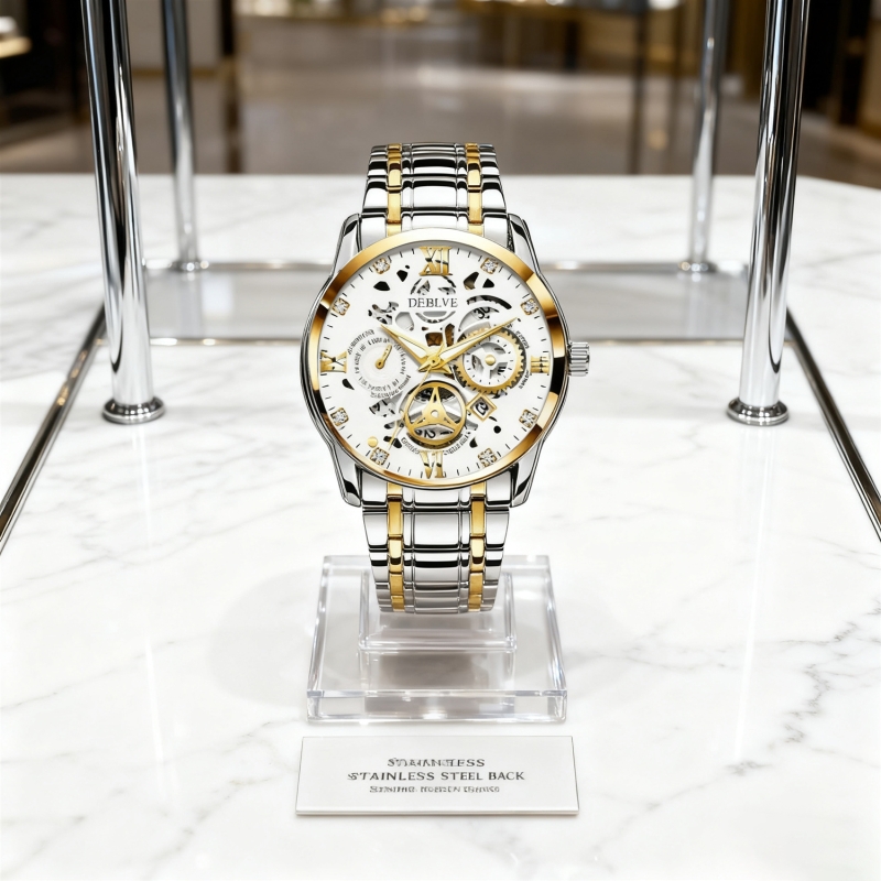 正品名牌钢带商务防水石英腕表高级感男士男款手表全自动非机械表