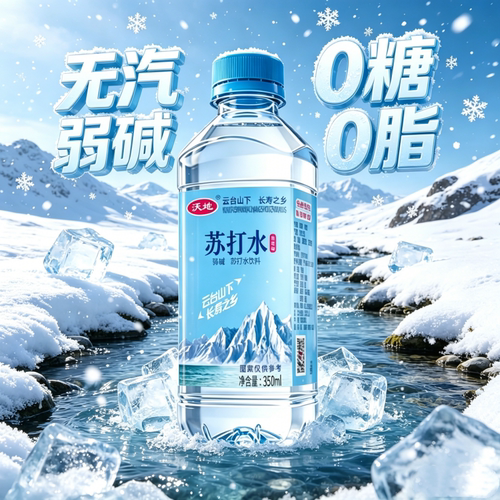 苏打水弱碱350ml*24瓶0糖0脂原味夏季解暑解渴饮料批发包邮到家