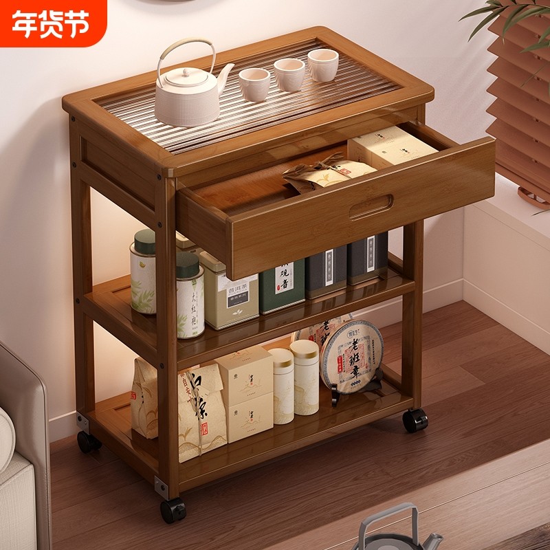 可移动茶水柜新中式长虹玻璃角几边桌迷你茶几床头小桌子简约边几,住宅家具,移动边几/推车,淘宝优惠券,粉丝福利购,淘宝优惠卷