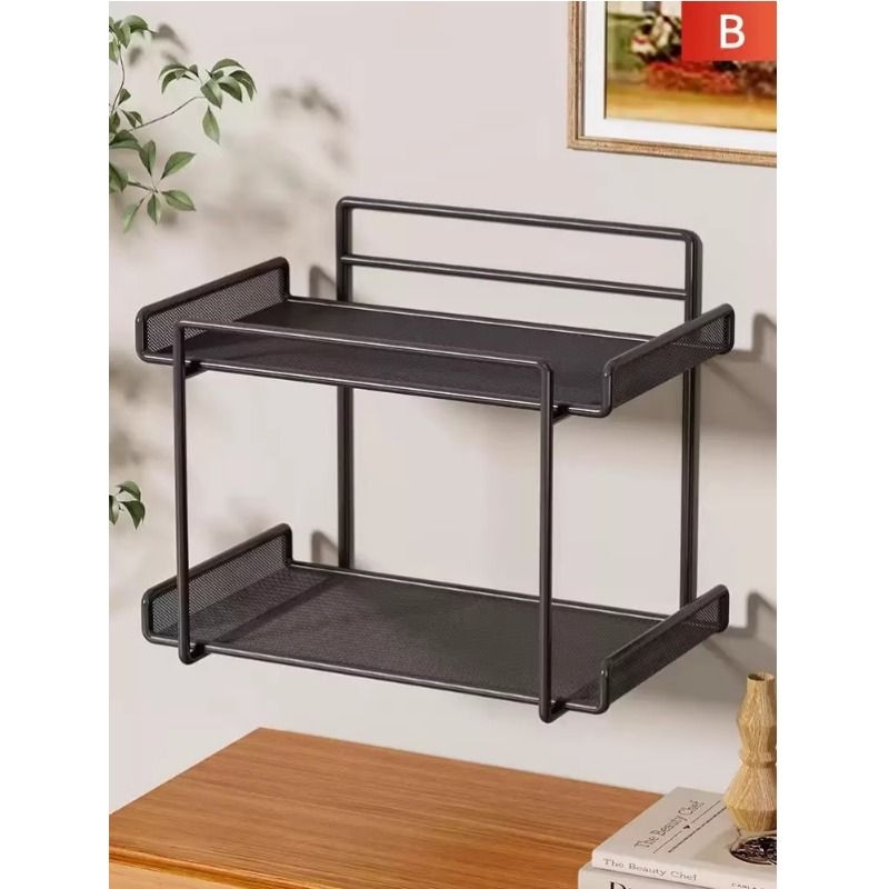 免打孔路由器放置架挂墙wifi收纳盒子电视机顶盒壁挂托架置物上墙