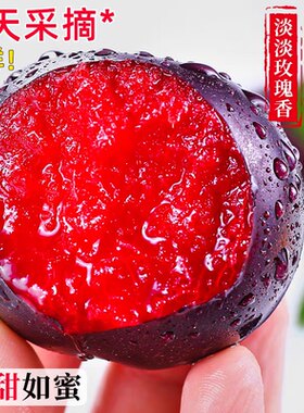 红肉黑布林新鲜水果李子脆李恐龙蛋红心当季现摘大果整箱包邮玫瑰