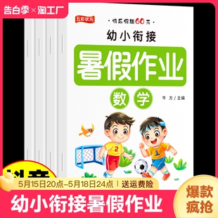 幼小衔接暑假作业幼儿园拼音数学语言教材全套幼升小学一年级入学准备大练习专项综合训练学前班中大班练习册测试卷练习题每日一练