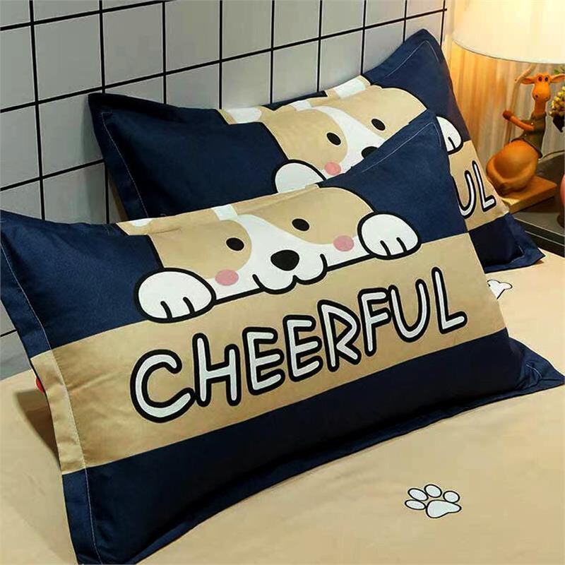 四季亲肤棉磨毛枕套一对48X74cm单人枕头套学生宿舍枕芯套单只