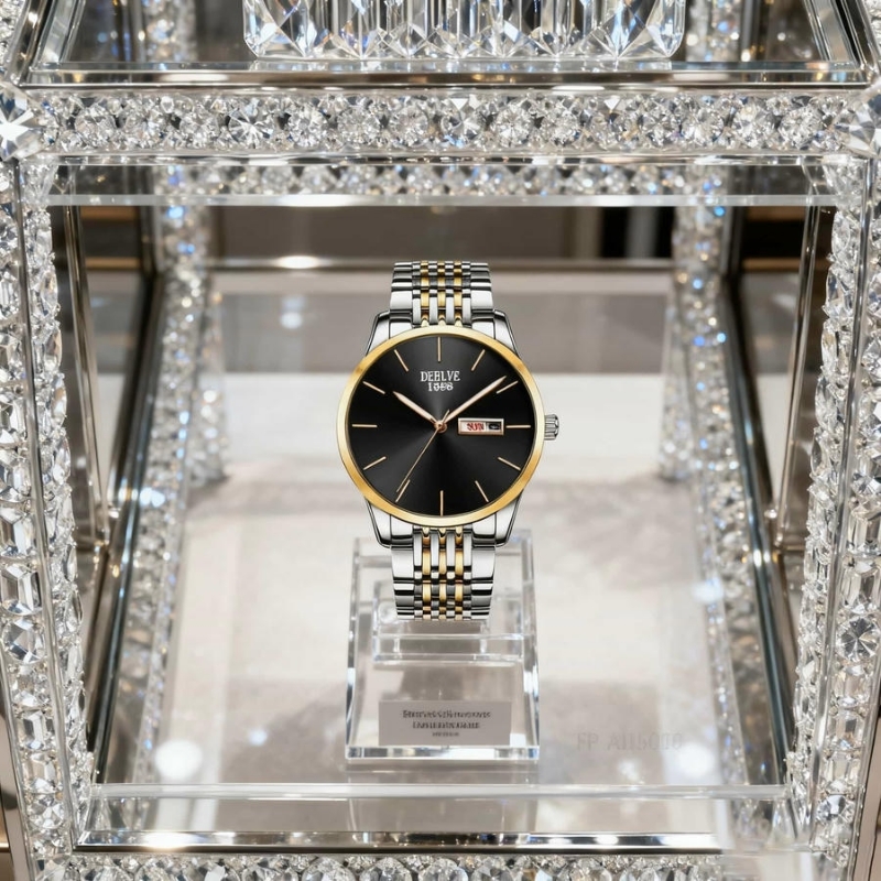 手表男款全自动男表数字双日历防水腕表男机械风全自动防水高级感