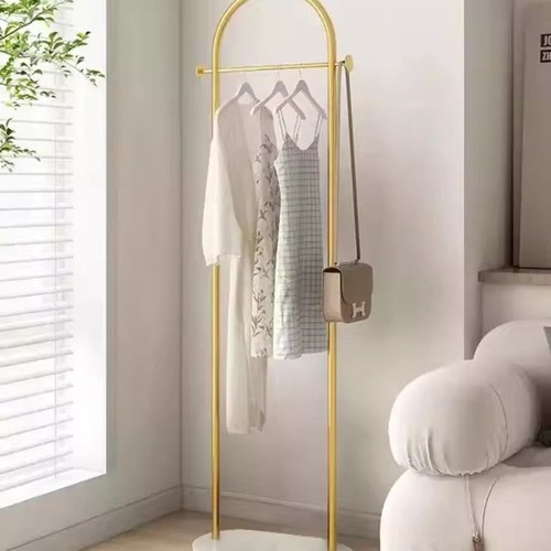 轻奢家用落地式不占空间收纳挂衣架简易办公室内衣帽架客厅置物架