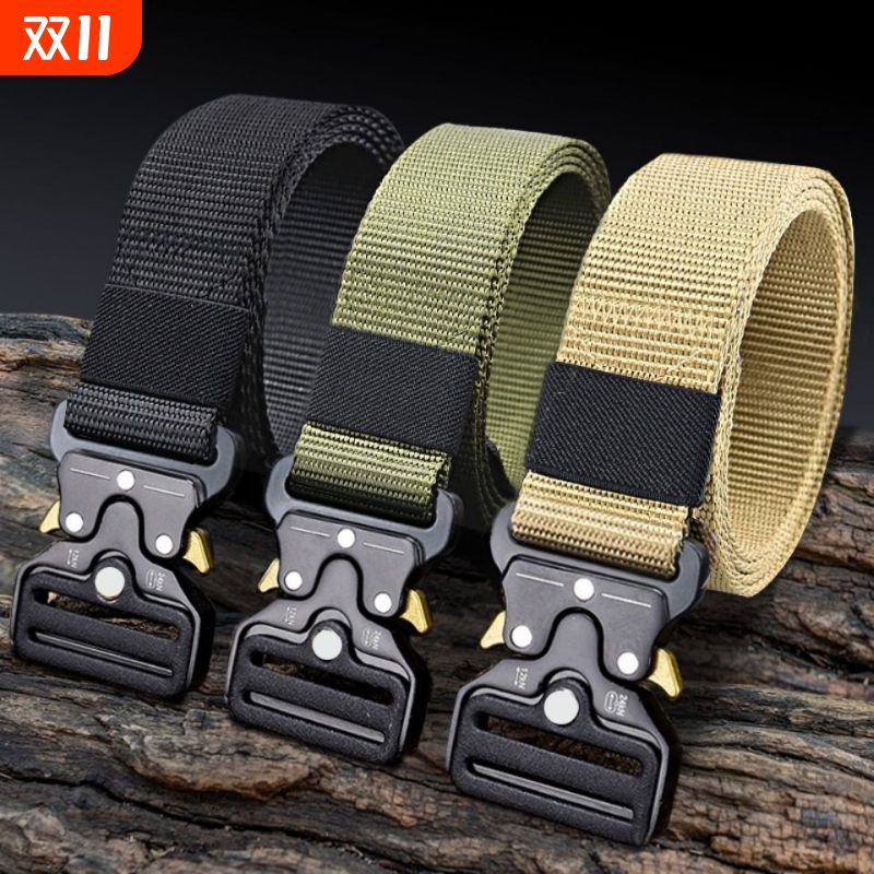 2025新款男士战术腰带耐用帆布带中青年皮带休闲百搭学生军训