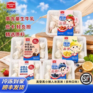 美登高冰激凌小矮人生牛乳冰淇淋巧克力雪糕儿童家庭装盒装香草