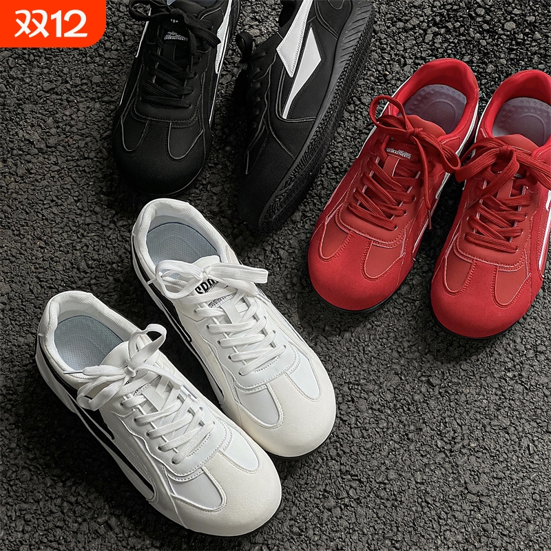 赛车鞋/经典黑色德训鞋男新款百搭原创小众鞋子男休闲鞋