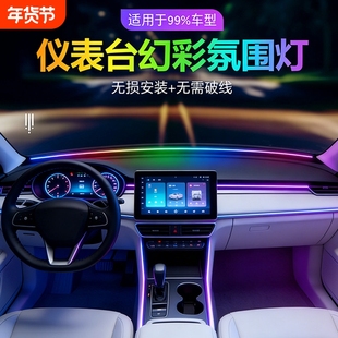 汽车前挡风玻璃贯穿灯新款氛围灯中控仪表台遥控智能炫彩多色调节