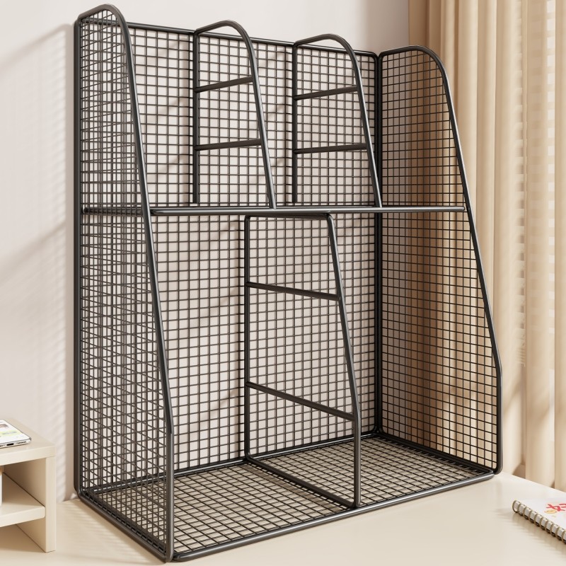 桌面书架置物架多层书桌收纳架子办公桌文件分层架学生桌上小书柜