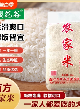 10斤农家大米农家米丝苗米长粒香大米不抛光不打蜡好吃的南方5kg