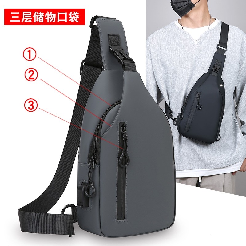 莎琦腰包轻便新款机车斜挎包斜跨包单肩背包大容量出行实用胸前