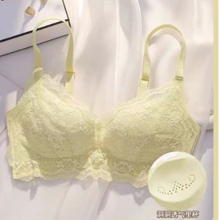 内衣女士夏季薄款大胸显小胸聚拢套装无钢圈防下垂性感蕾丝文胸罩