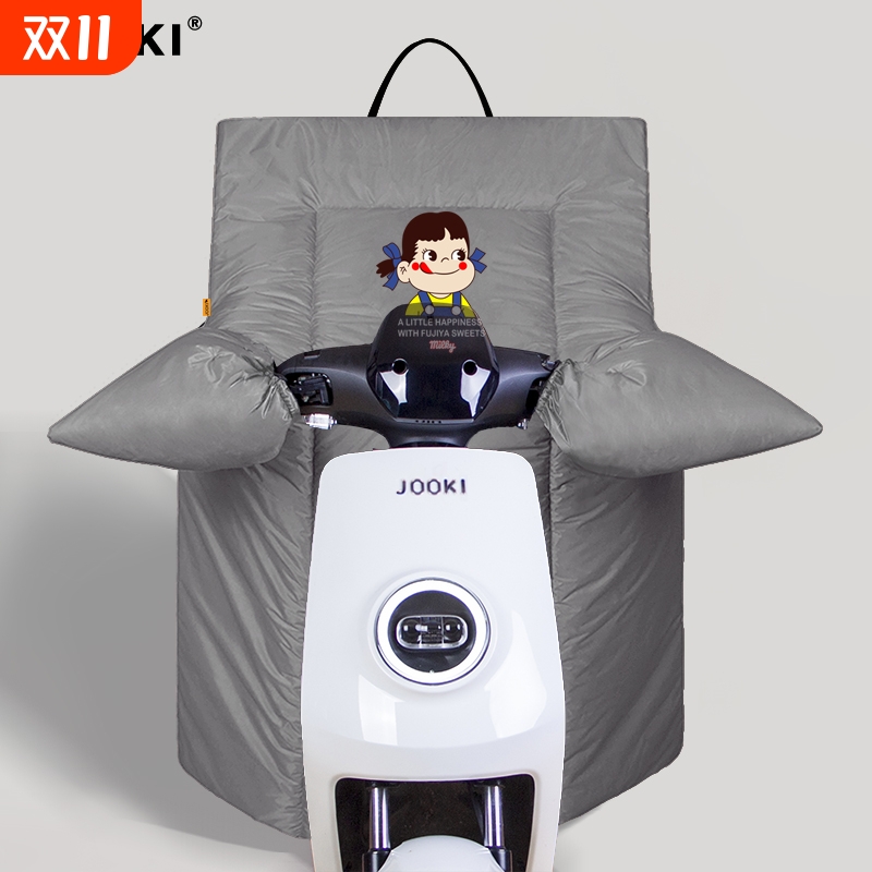 电动车挡风被冬季绒加厚电瓶冬天加大护腿双面防水摩托电车防风罩