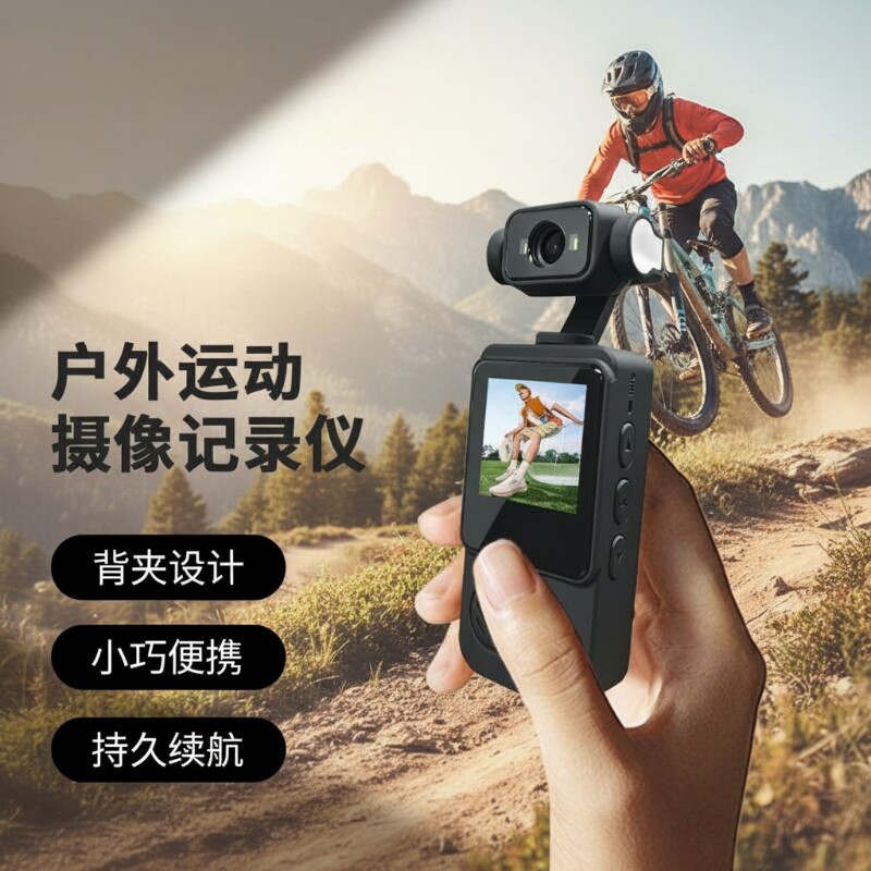 全景新款户外运动相机高清手持防抖骑行记录仪360度旋转镜头图片