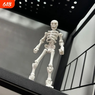 骷髅兵人仔关节骨节可动人偶拼装模型手办小摆件益智整蛊玩具豪华