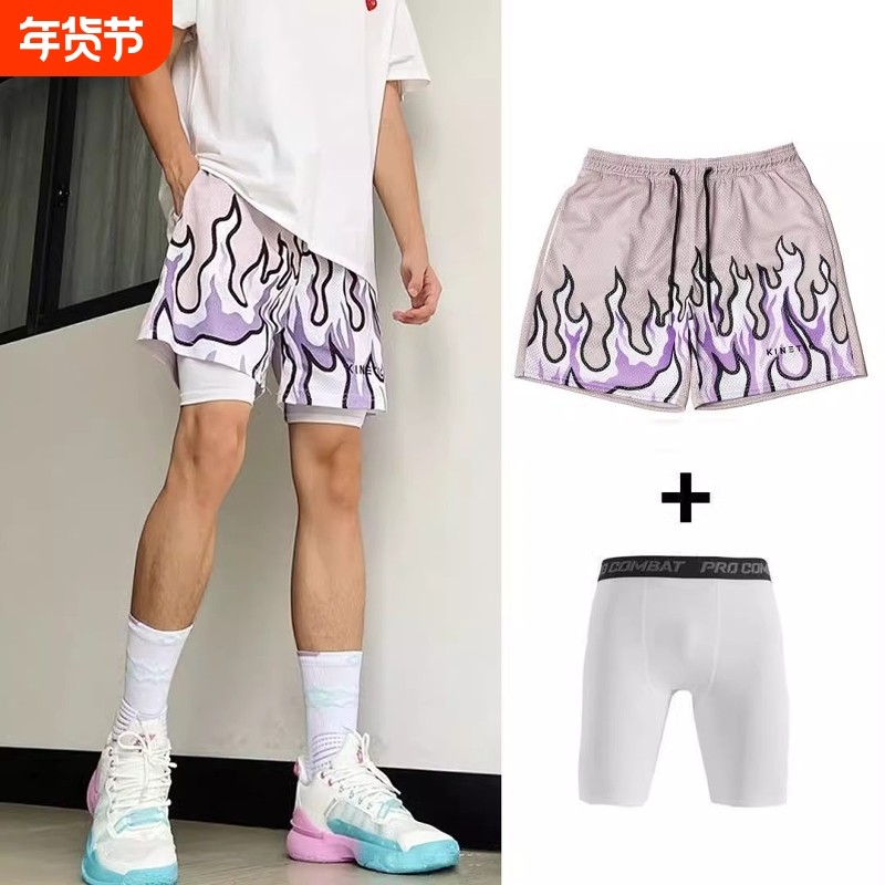 夏季速干短裤男美式潮牌宽松网眼透气篮球运动休闲不过膝训练裤,运动服/休闲服装,运动中长裤／短裤,淘宝优惠券,粉丝福利购,淘宝优惠卷