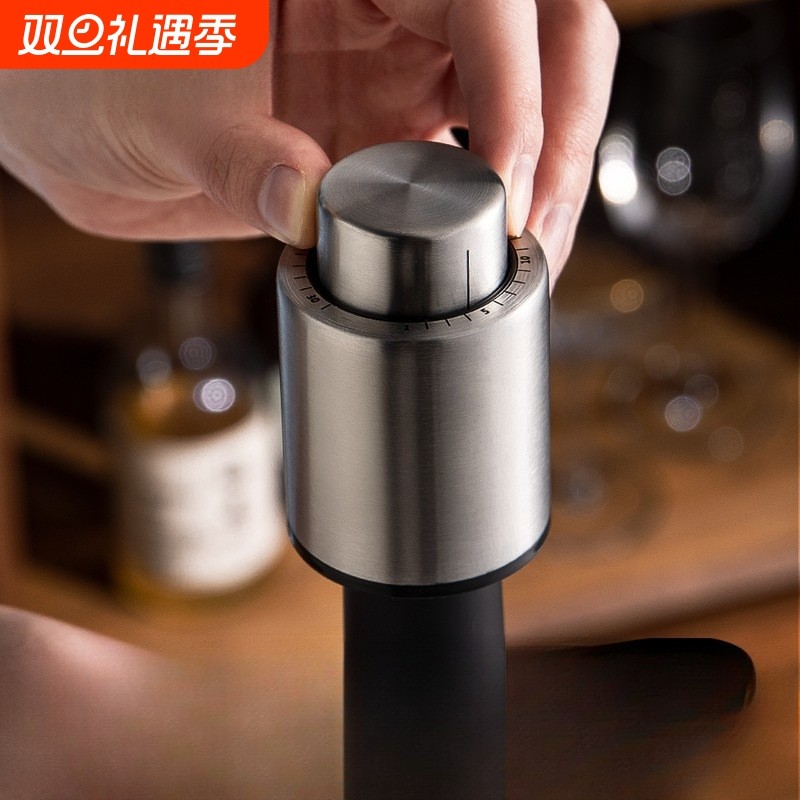 ?红酒瓶塞子 不锈钢洋酒盖密封瓶器香槟保鲜真空塞抽通用