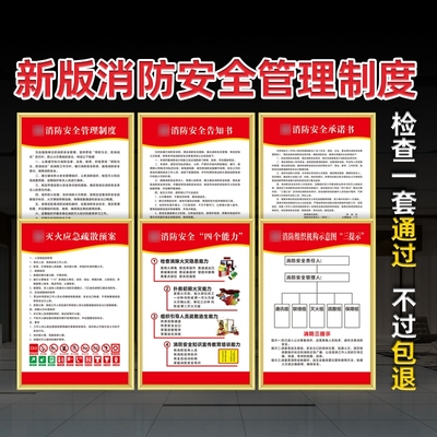新版消防安全管理制度牌