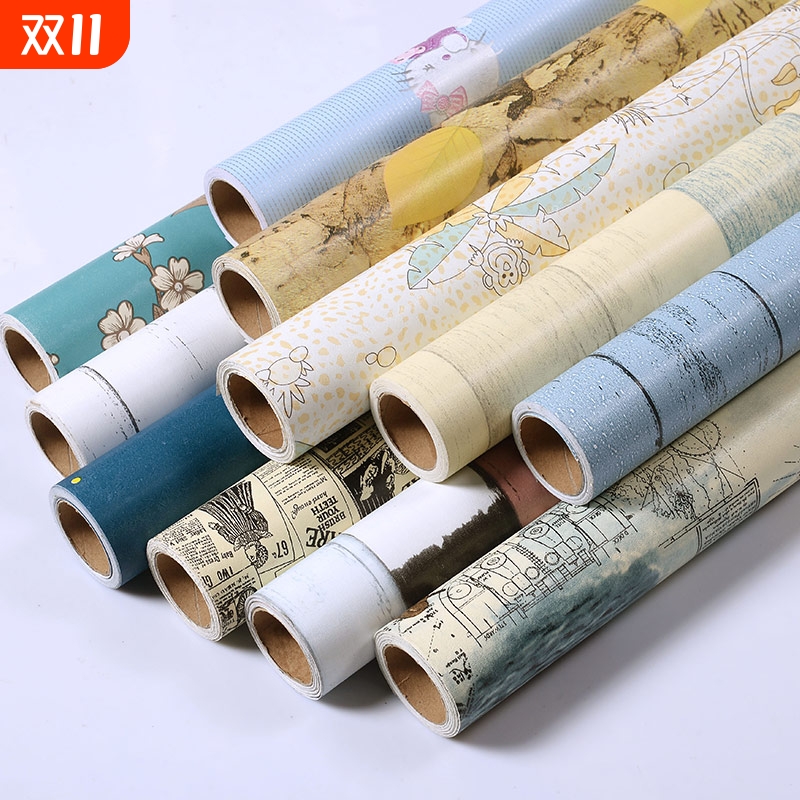 PVC卧室墙纸自粘客厅加厚欧式防水防潮墙贴背景墙纸卡通儿童房