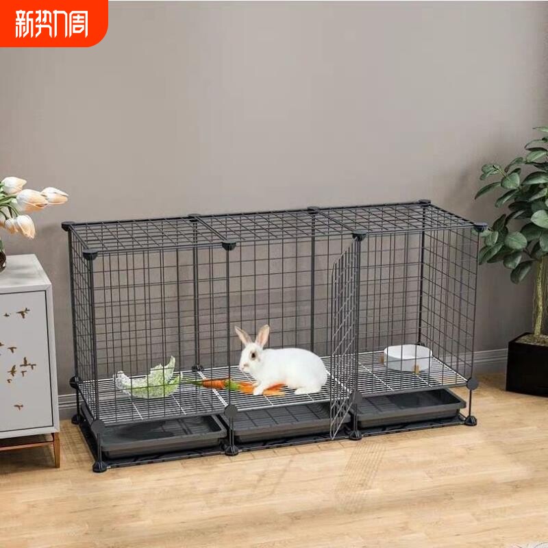 兔子笼子家用大号室内养兔自动清粪荷兰猪豚鼠笼宠物兔窝兔笼猫笼