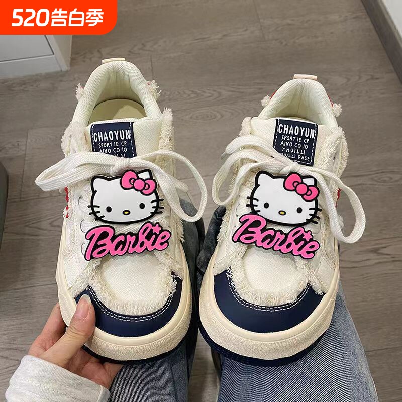 品牌断码美拉德国潮kitty联名丑萌大头鞋女2026新款小众百搭