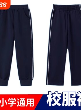 一条杠藏青色夏季薄款校服裤子