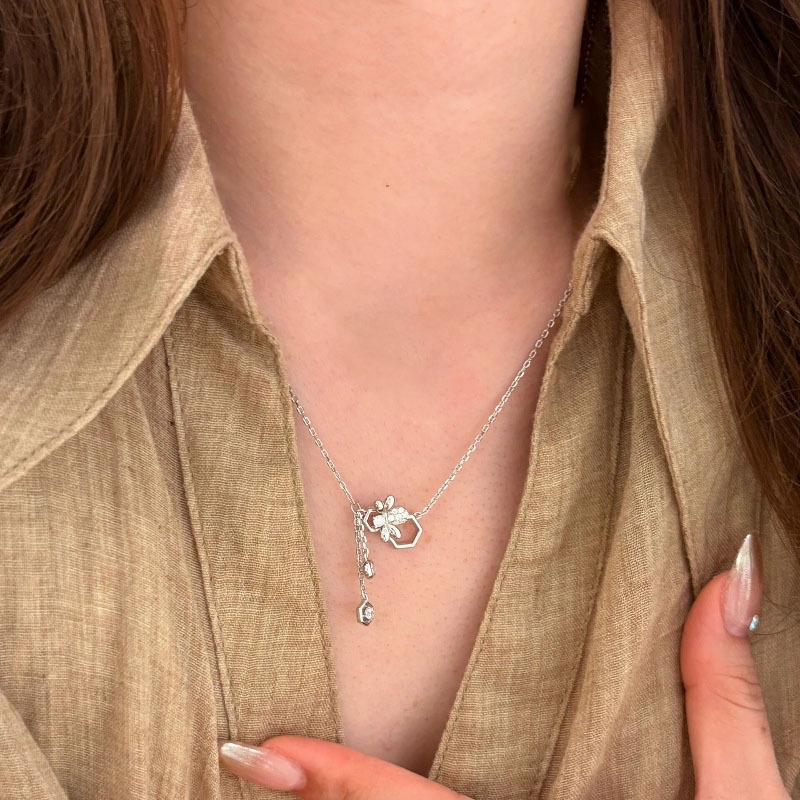 925法式轻奢蜜蜂流苏复古金色手链耳钉项链不规则设计感精致首饰