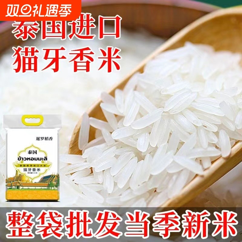 泰国大米泰甄进口长粒香米猫牙米象牙米茉莉香新米真空包装丝苗米