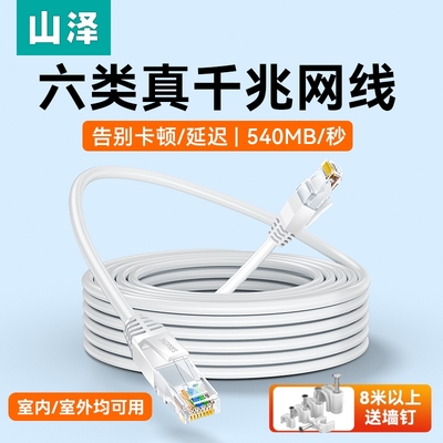 六类千兆高速网线白色家用宽带线