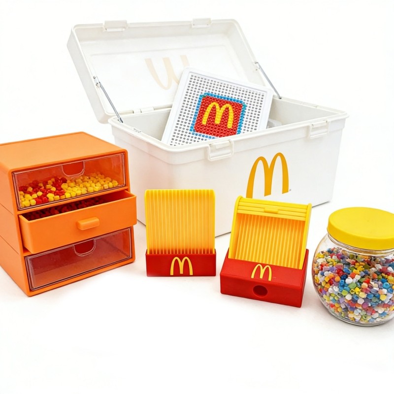 爆款创意麦麦拼豆铲豆针DIY拼豆模型摆件家居饰品摆件类装饰摆件