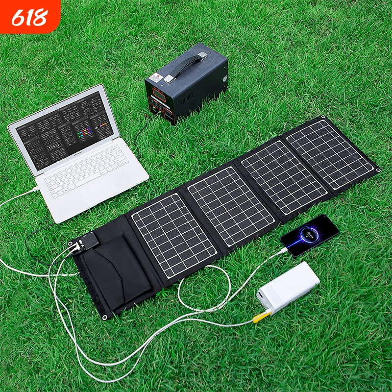 太阳能充电板小型5V6v12v快充电宝手机户外折叠移动电源发电系统