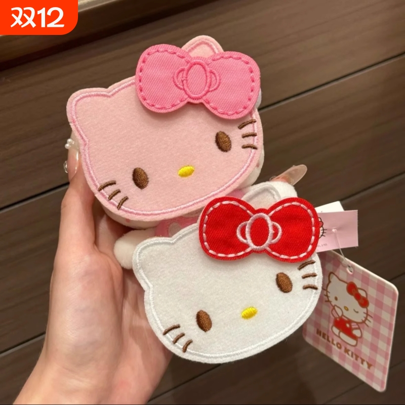 超可爱的KT脑袋!整理碎发魔术贴发卡化妆敷面膜无痕刘海贴粘发贴