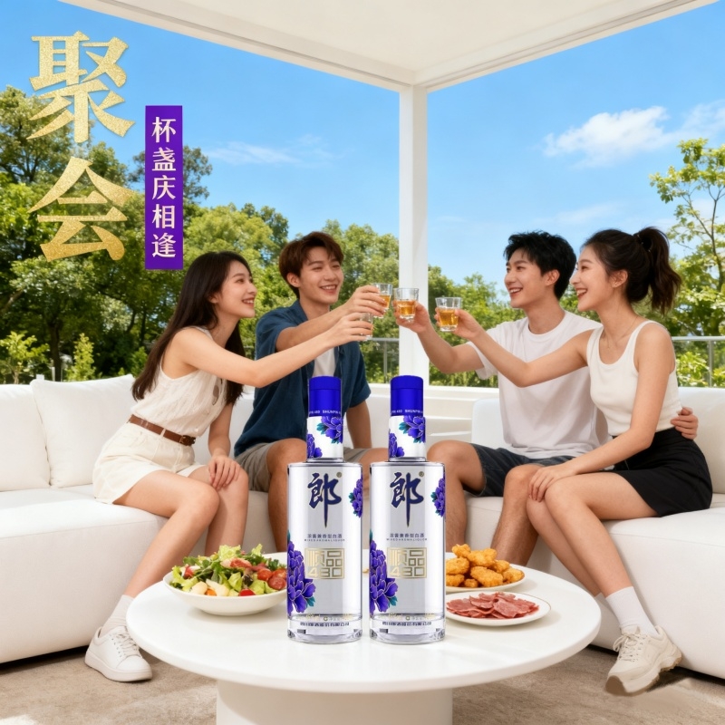 正品四川郎酒顺品郎480ml/瓶蓝盖45度浓酱兼香型纯粮食瓶装