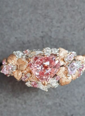 绣球花婚戒精美时尚百搭气质精致个性轻奢高级感小众设计戒指首饰