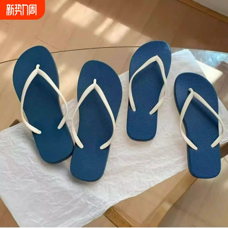 日本人字拖女ins潮夏外穿时尚简约平底夹脚沙滩拖鞋防滑情