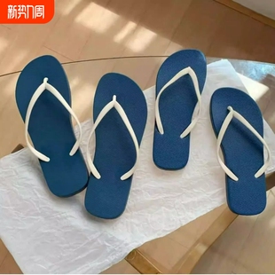 日本人字拖女ins潮夏外穿时尚 防滑情 简约平底夹脚沙滩拖鞋