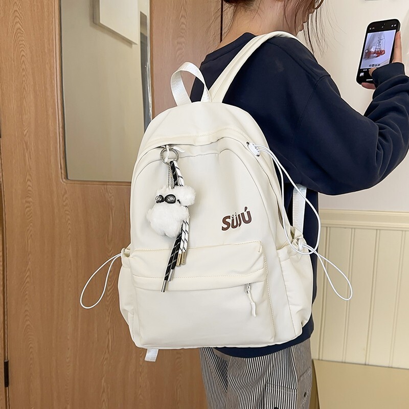 双肩包女日系ins简约小清新大学生书包韩版休闲百搭外出旅行背包