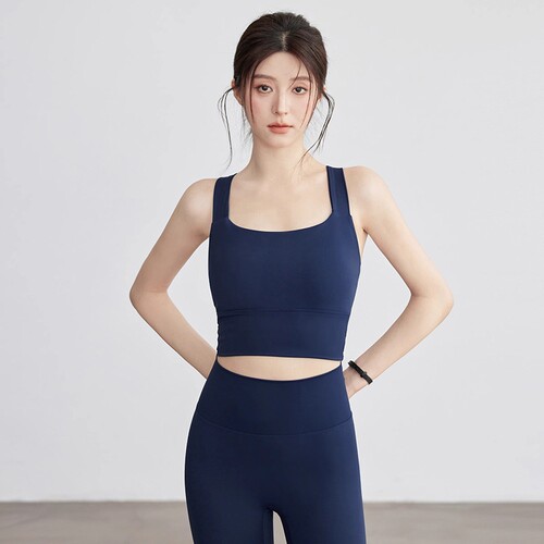 夏季新款运动内衣女美背缓震上衣瑜伽服女普拉提训练文胸健身背心