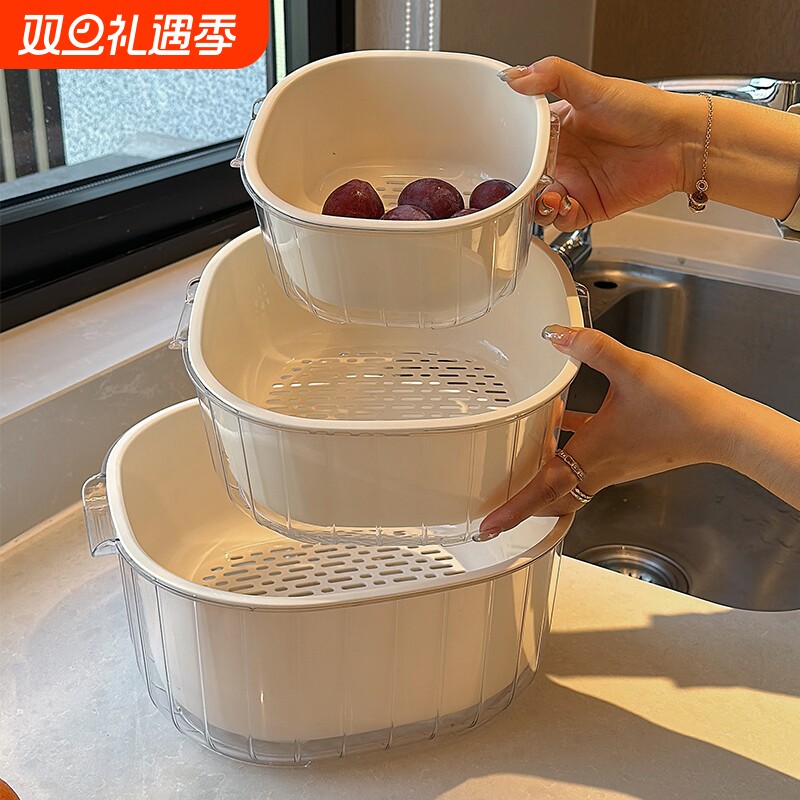 双层沥水厨房果盆篮|千人回购