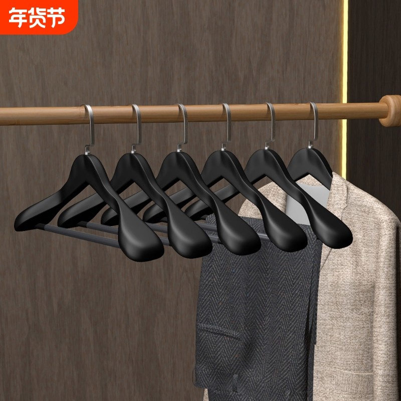 白色黑色实木衣架服装店晾衣架酒店衣挂衣服架衣撑裤夹木质衣架