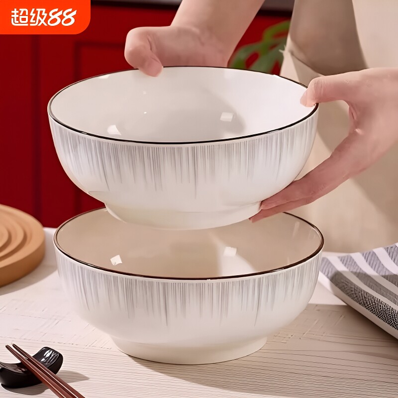 陶瓷现代时光汤面碗高颜值图片