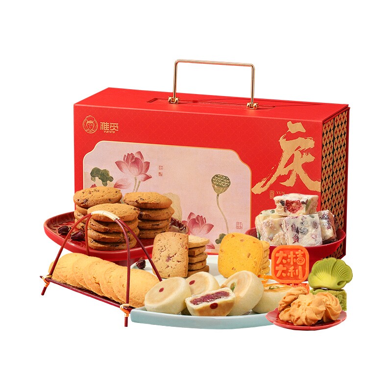 雅觅 庆福年 国风新春糕点礼盒 1540g