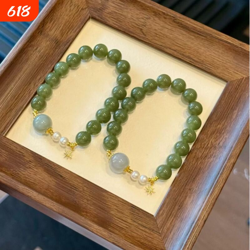 天然和田玉尺寸10mm左右搭配