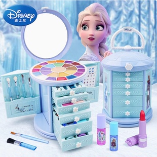 迪士尼美爱时冰雪奇缘儿童化妆品套装 无毒小女孩化妆车彩妆箱玩具