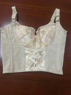 情迷巴黎肤色长文胸大码内衣95G薄身材管理器模具美容院款刺绣