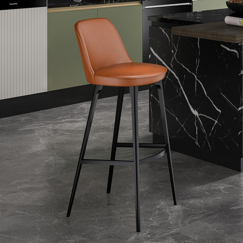 吧台椅高脚凳子现代简约家用岛台椅凳子网红靠背欧式美式椅子7185